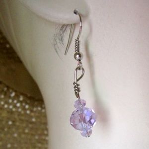 Brilliant Violet Crystal Earrings BLINGY!
